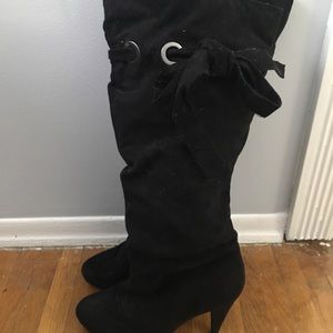 Suede look boots